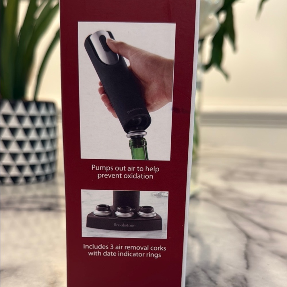 Brookstone Black and Silver Wine Preserver - Picture 4 of 6